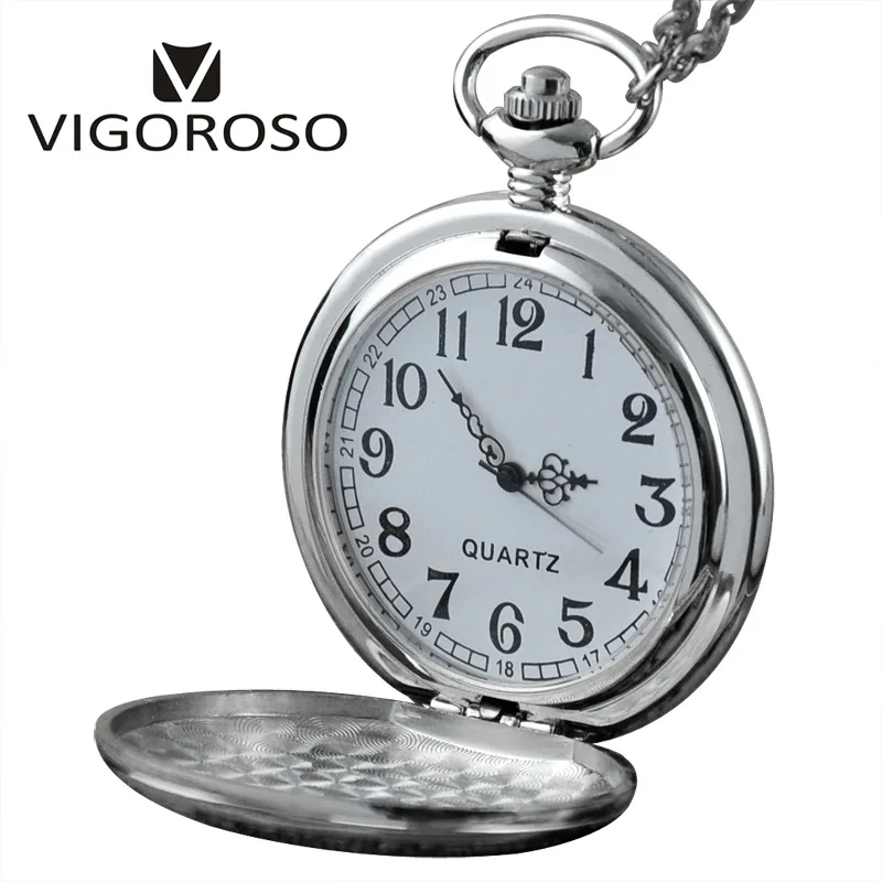 Кварцевые карманные часы унисекс с изображением снега и совы серебристые