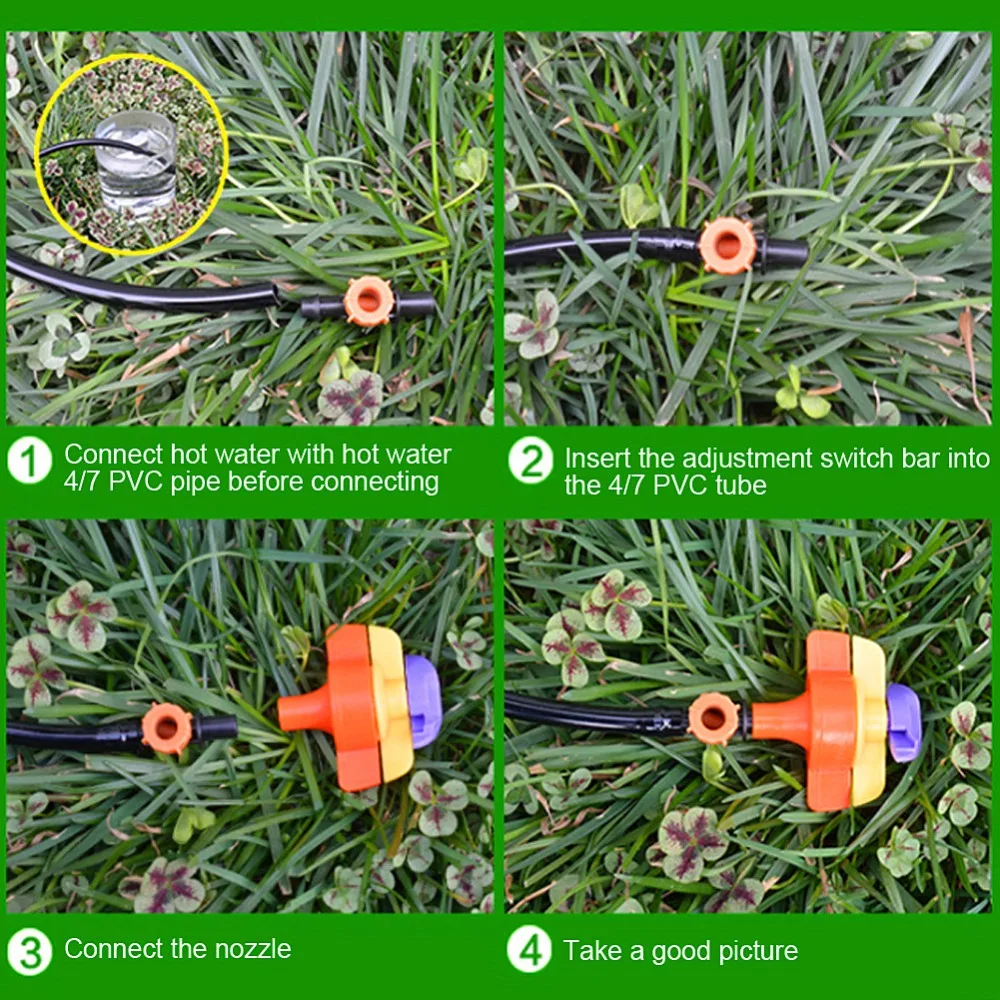 20 шт. регулирующий клапан садовый шланг система орошения контроль микро струйный