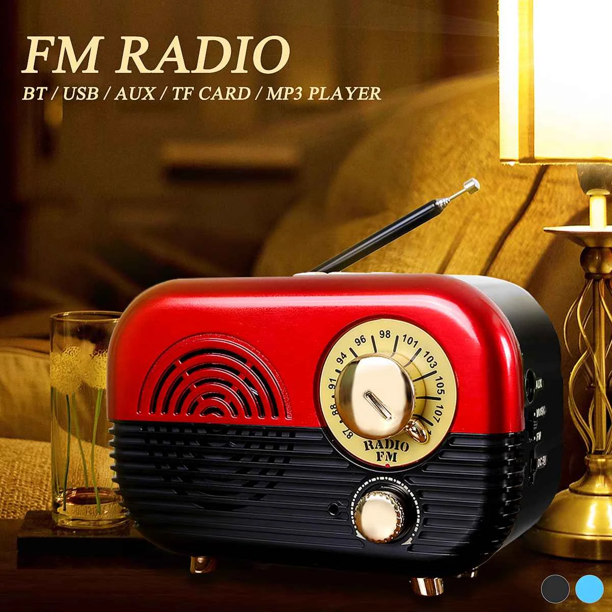 5 Вт USB мини перезаряжаемый портативный Ретро Винтаж 87-108 МГц FM радио Поддержка bluetooth AUX TF карта динамик музыкальный плеер
