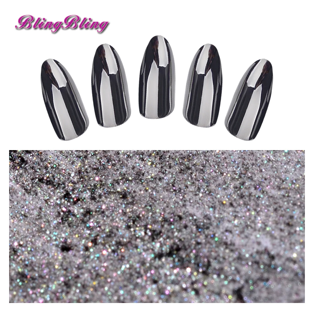 Blingbling 1 г черный зеркальный блеск порошок Ослепительная блестящие для дизайна