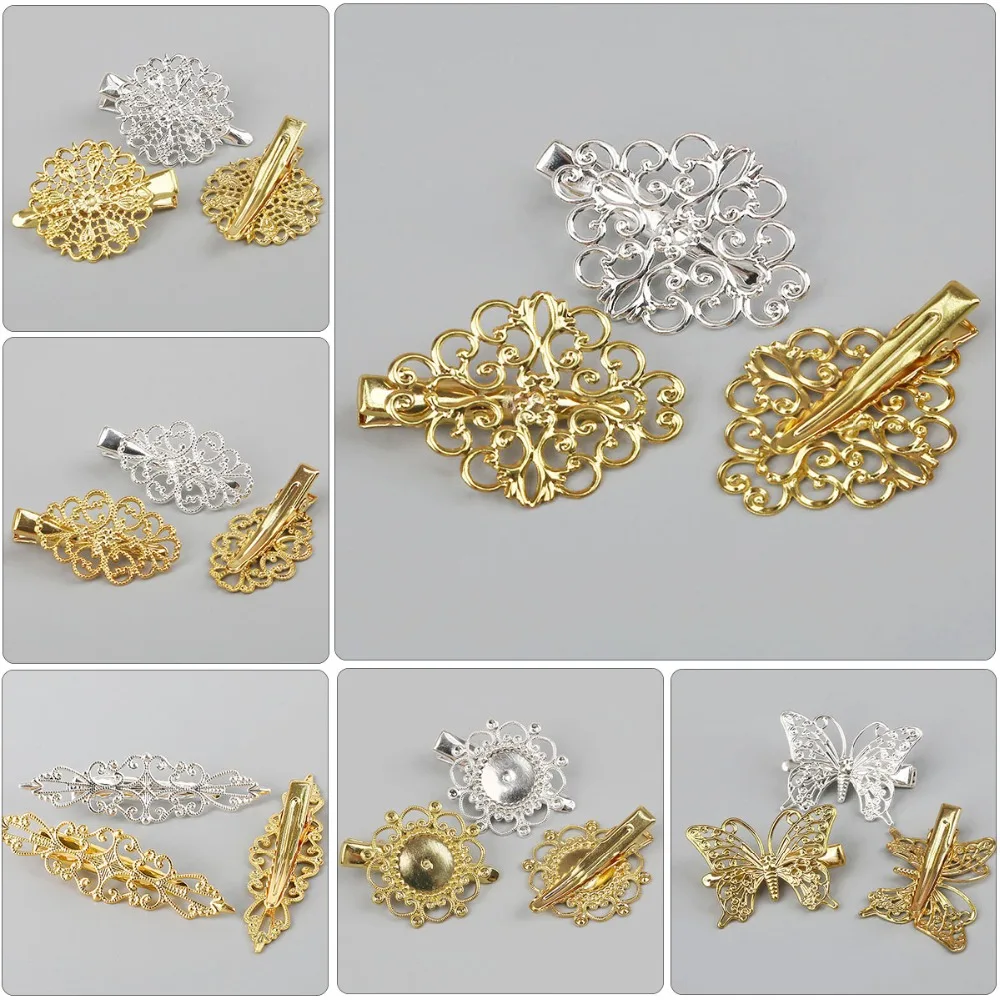 Новинка 2 шт./компл. винтажная металлическая филигранная искусственная железная