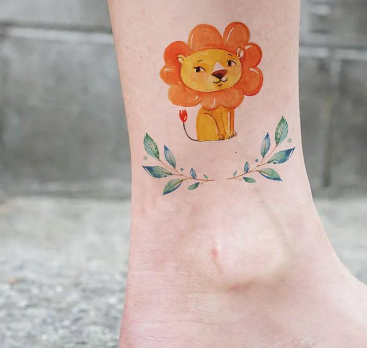 10 шт./компл. Kawaii Мультяшные животные тату наклейки детский подарок поддельные