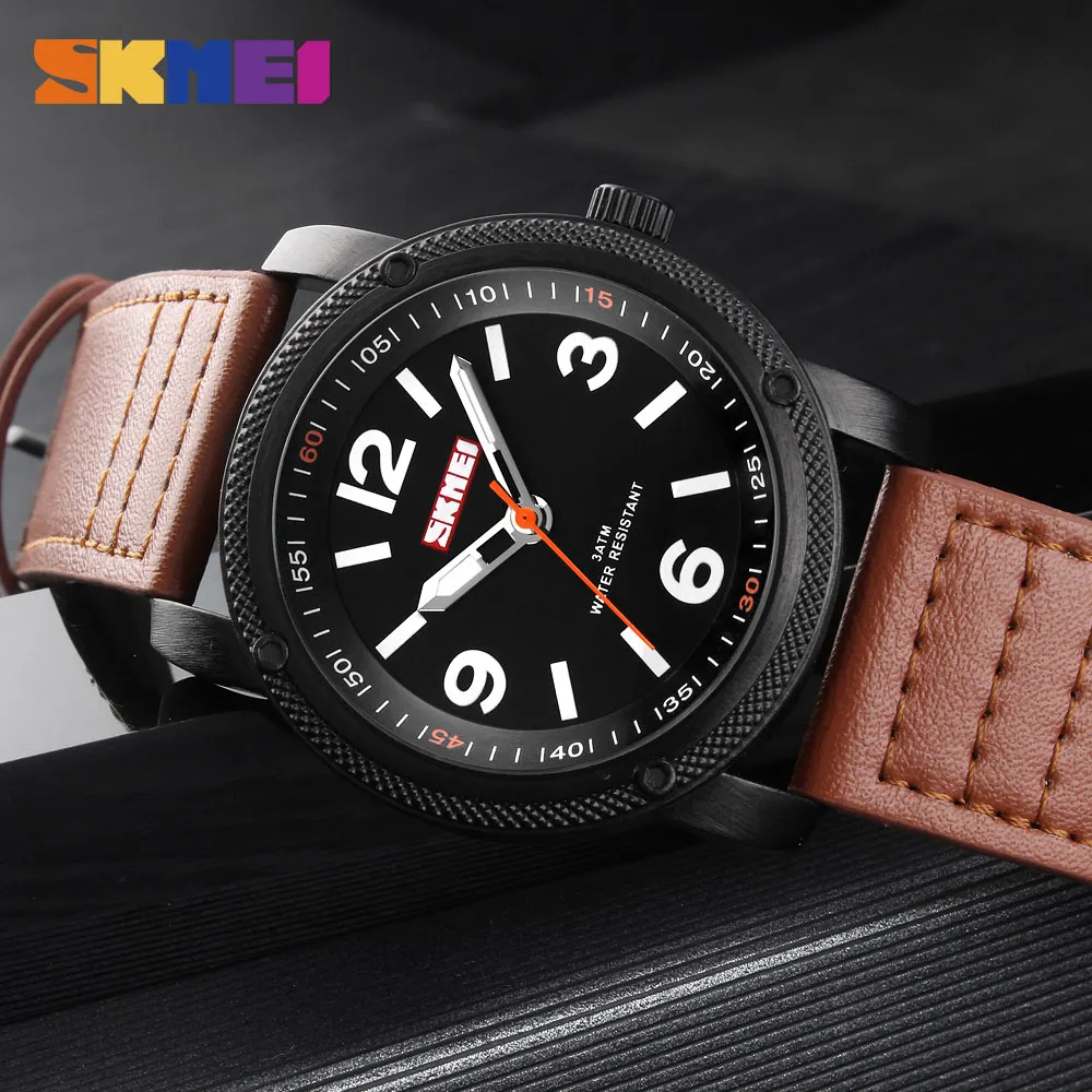 

SKMEI Japan Quartz movement Casual Business Men's Watches Top Brand Male Wrist Watch Waterproof Clock Relogio Masculino 1417