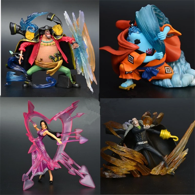 

Anime One Piece Boa Hancock Jinbe Marshall D Teach Sir Crocodile PVC Action Figures Collectible Model Kids Toys Doll 4pcs/set