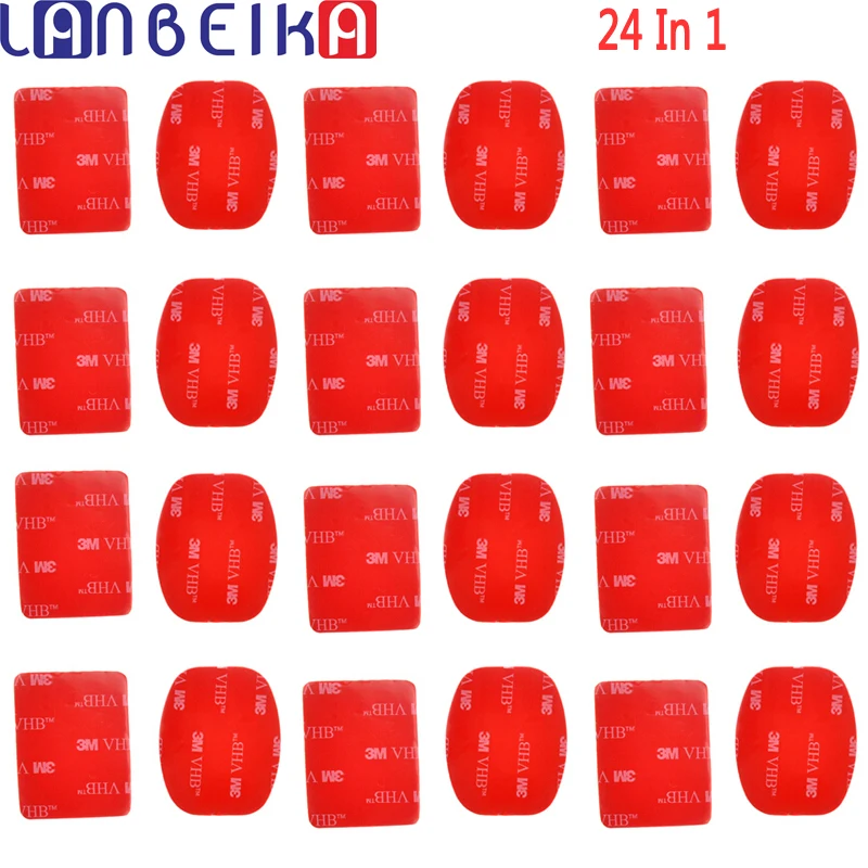 LANBEIKA 24 шт. красный VHB клейкая наклейка плоская Двухсторонняя лента Крепление на
