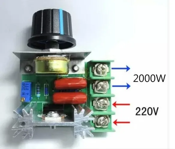 220 В 2000 Вт SCR Электронный регулятор напряжения Модуль скорости|Регуляторы
