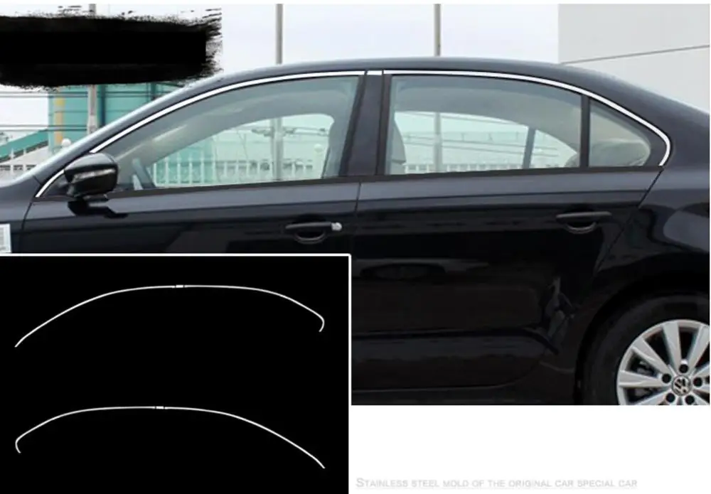 Отделка крышки подоконника из нержавеющей стали для volkswagen jetta mk6 2012 2013 2014 2015 2016 2017