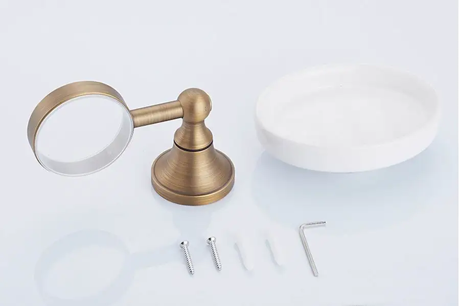 Новая Античная бронзовая отделка латунная корзина для мыла/мыльница/Аксессуары