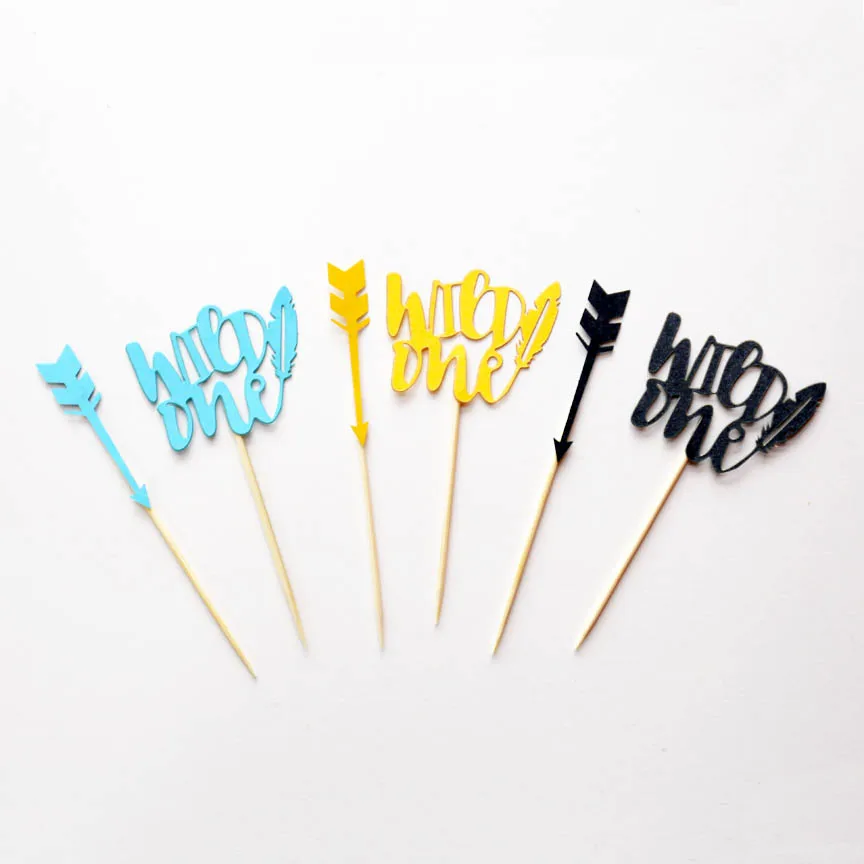 Этническое украшение для вечеринки один год стрела перышки кексов праздничный