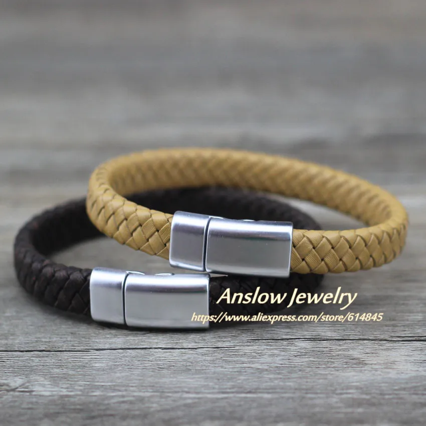 Модные ювелирные изделия Anslow кожаный браслет с магнитной пряжкой для женщин и