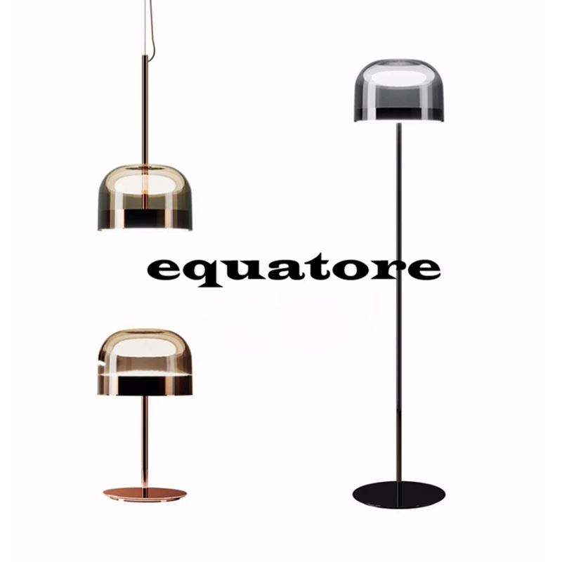 

Nordic Minimalist Creative Plating Glass Table Lamp Living Room Bedroom Decorative LED Desk Lighting Dining room Floor Fixture