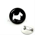 Брошь в виде собаки шотландского терьера, KC504