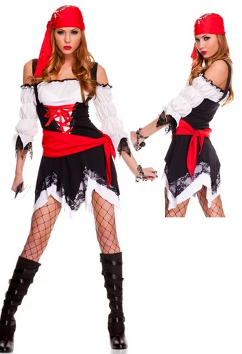 

Halloween party costume Pirate captain clothing Stage costumes QQ01
