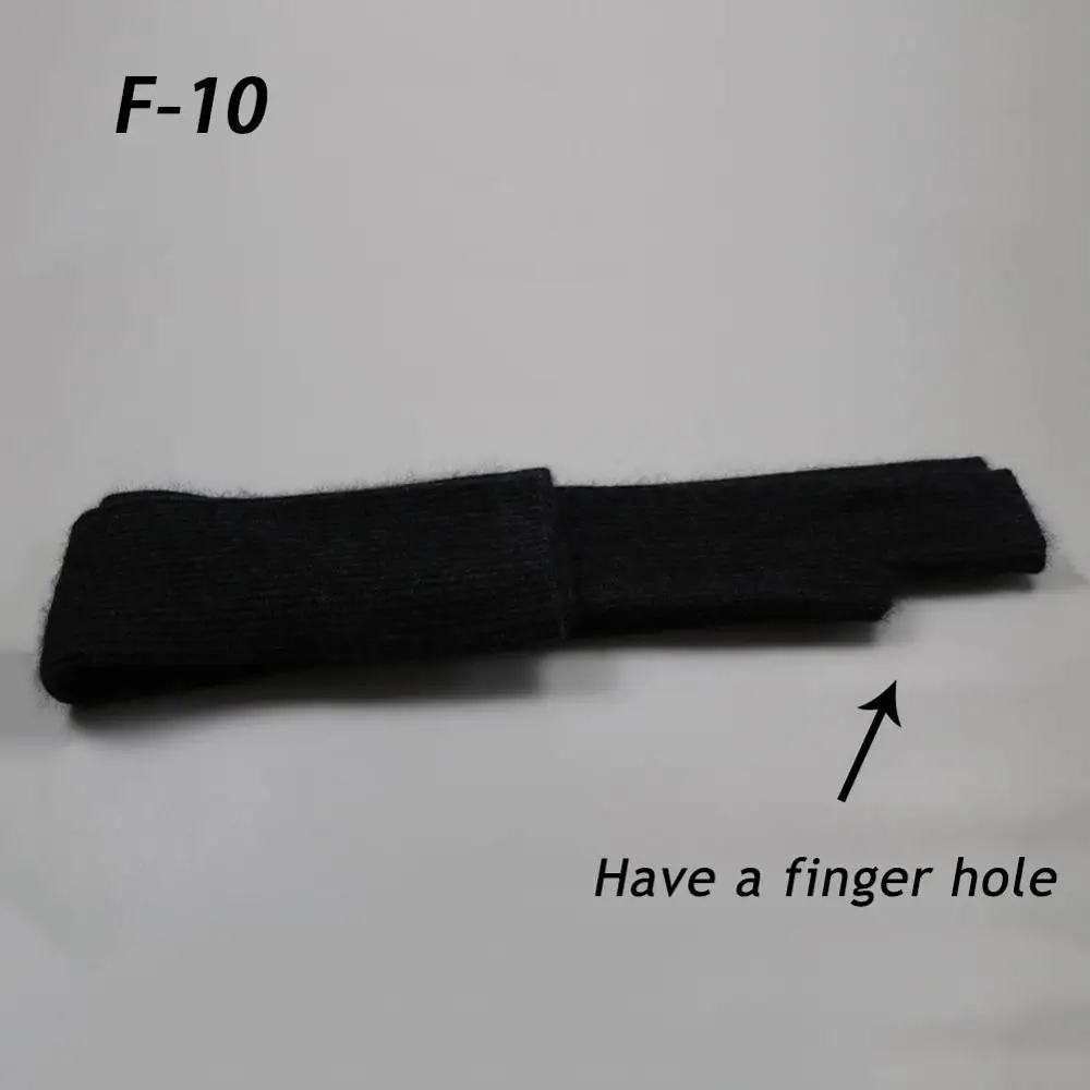 F10 Black Sparsil женские зимние кашемировые перчатки 60 см из норки, теплые вязаные перчатки без пальцев, Женские однотонные мягкие пушистые длинные митенки - Цвет: F10 Black