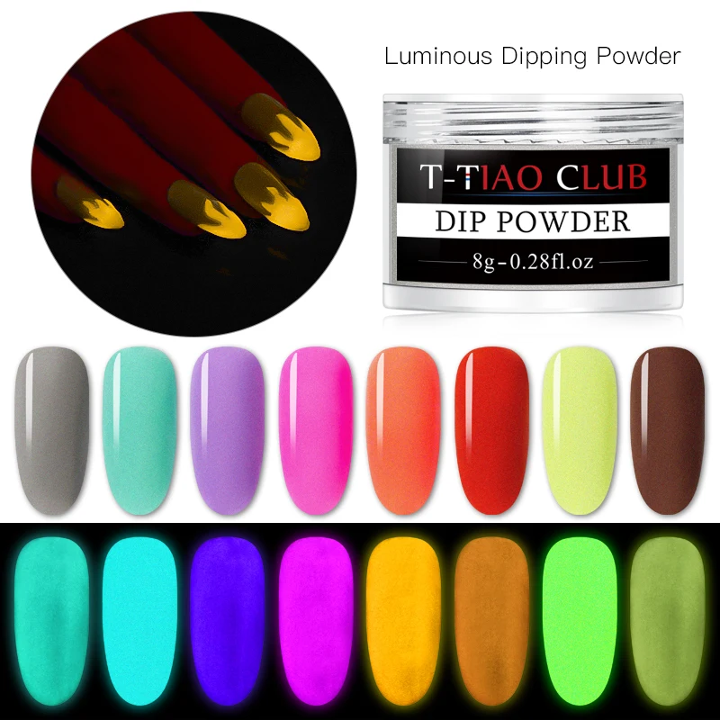 8 г Ультратонкая фосфорная пудра для ногтей Блестящий порошок видов цветов пыль