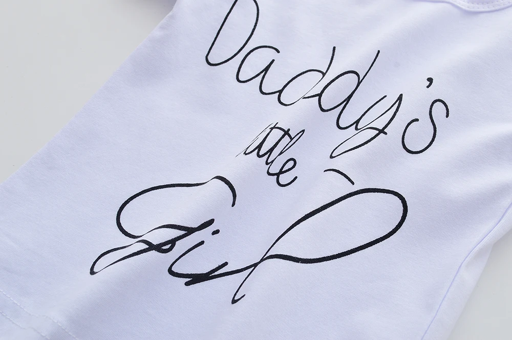 Комплект одежды из 3 предметов для новорожденных девочек футболка с короткими