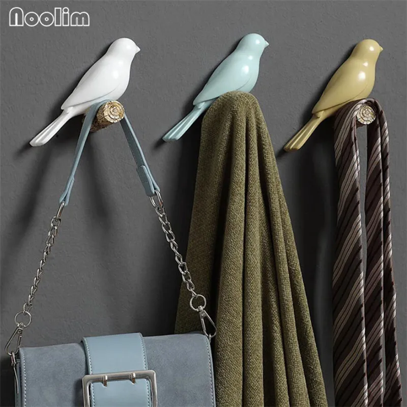 Креативный настенный держатель для ключей из смолы в форме птицы пальто