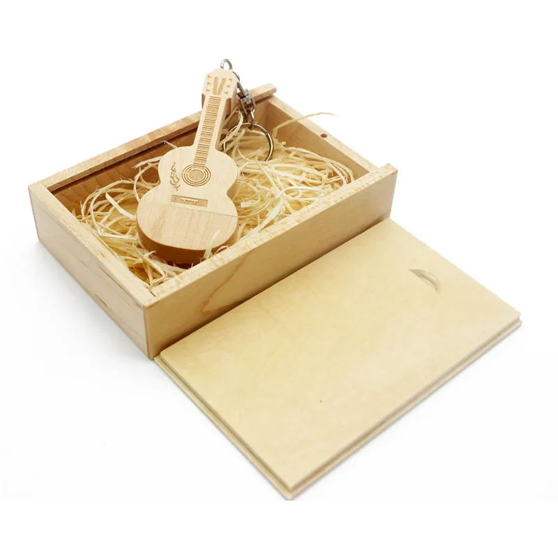 Guitar SHANDIAN(более 10 шт. бесплатный логотип) деревянная гитара+ коробка usb флэш-накопитель Скрипка Музыка memory Stick 4 ГБ 16 ГБ 32 ГБ 64 Гб фотография подарок - Цвет: Guitar