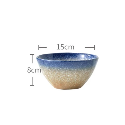 Big bowl Японский стиль керамические обеденные керамические тарелки блюдо, тарелка блюдо для суши рисовая Noddle чашка, столовая посуда вода Чай Кофе Кружка - Цвет: Big bowl