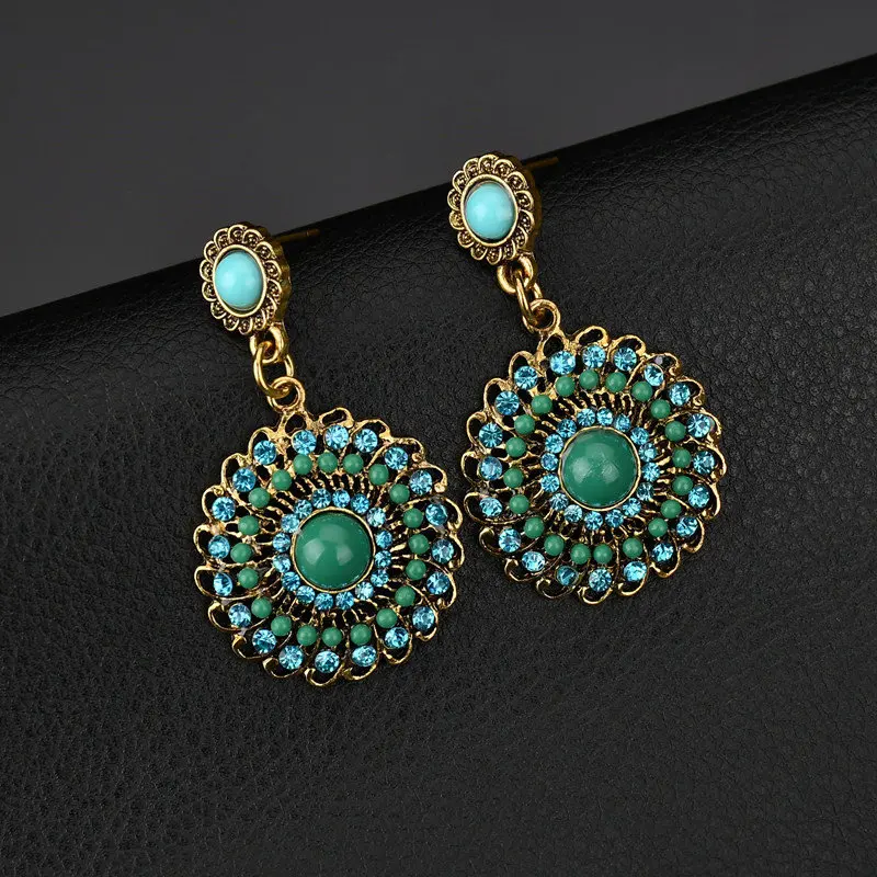 Женские серьги капельки Terreau Kathy геометрические в ретро стиле с кристаллами|earrings for women|fashion earrings womenearrings women