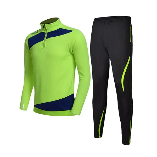Green Спортивная одежда для футбола, комплекты из Джерси, длинная куртка и штаны, спортивные костюмы для мальчиков и мужчин, футбольные тренировочные костюмы для бега, одежда для родителей и детей - Цвет: Green
