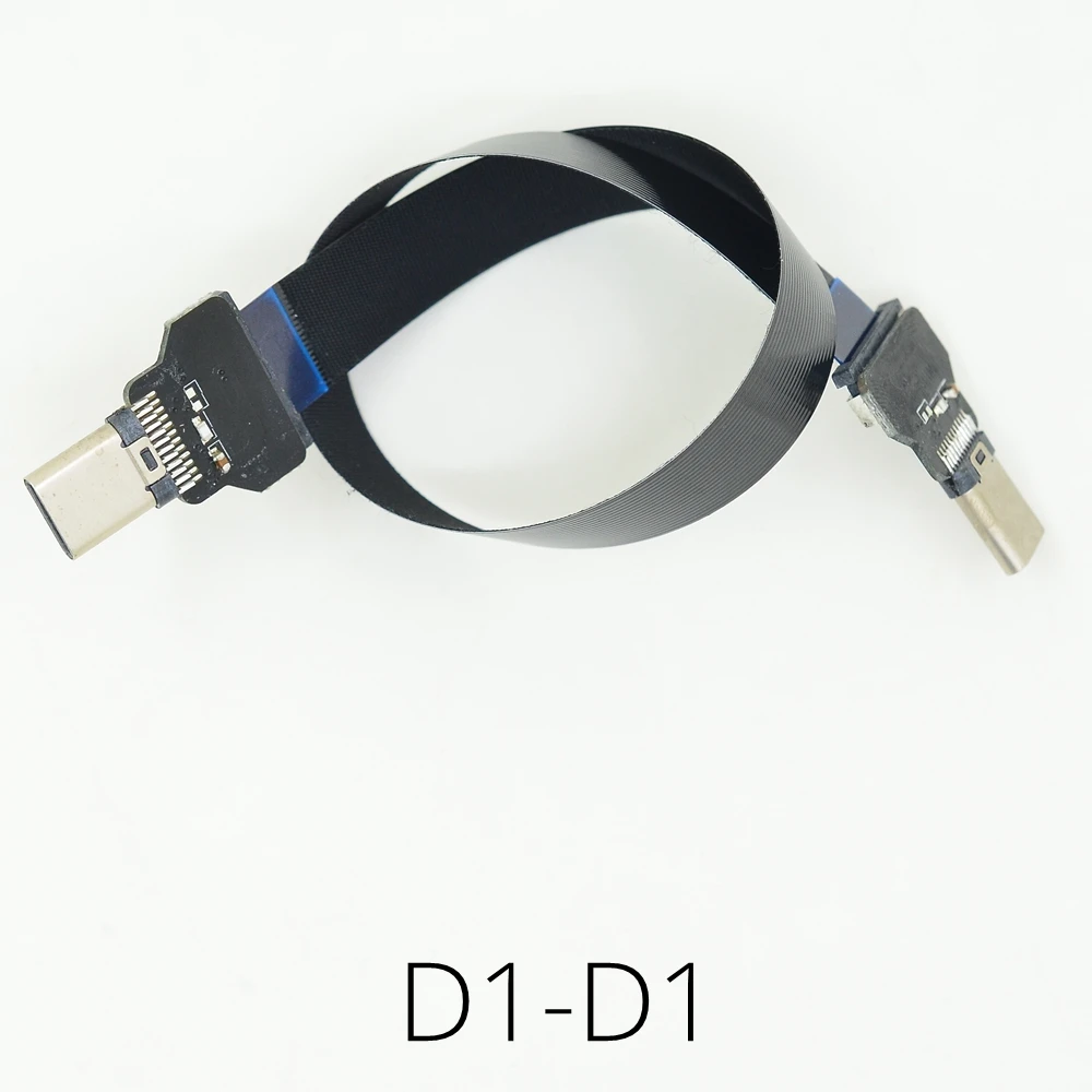 Стандартный двойной type-C USB FPV мужской супер мягкий гибкий кабель USB 3,1 ультра тонкий плоский FPC зарядка AV выход 3A кабели для монитора