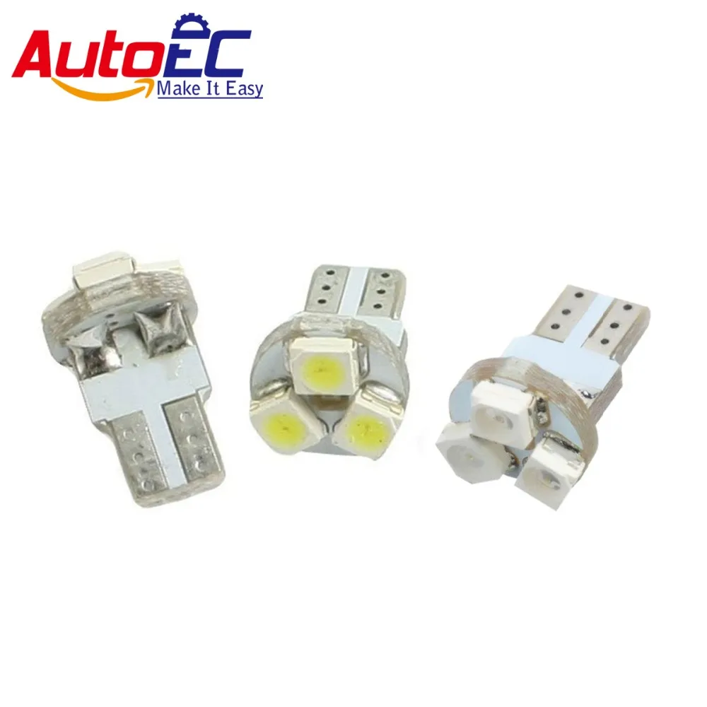 AutoEC 10 x T5 3 led 3528 3md автомобильный яркий индикатор приборной панели для салона 37 58 70