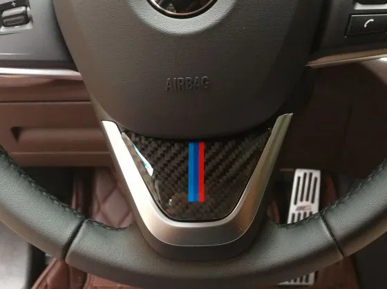 Автомобильная наклейка на руль из углеродного волокна с эмблемой M s для BMW X1 2016 F48 1