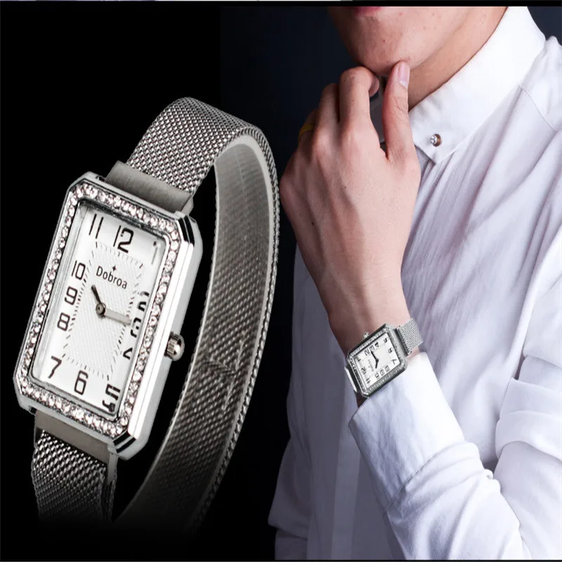 Hot Selling Women Watches Square Dial Ladies Quartz Wristwatch Movement Rhinestone Magnetic Buckle Strap Clock Zegarki Damski50