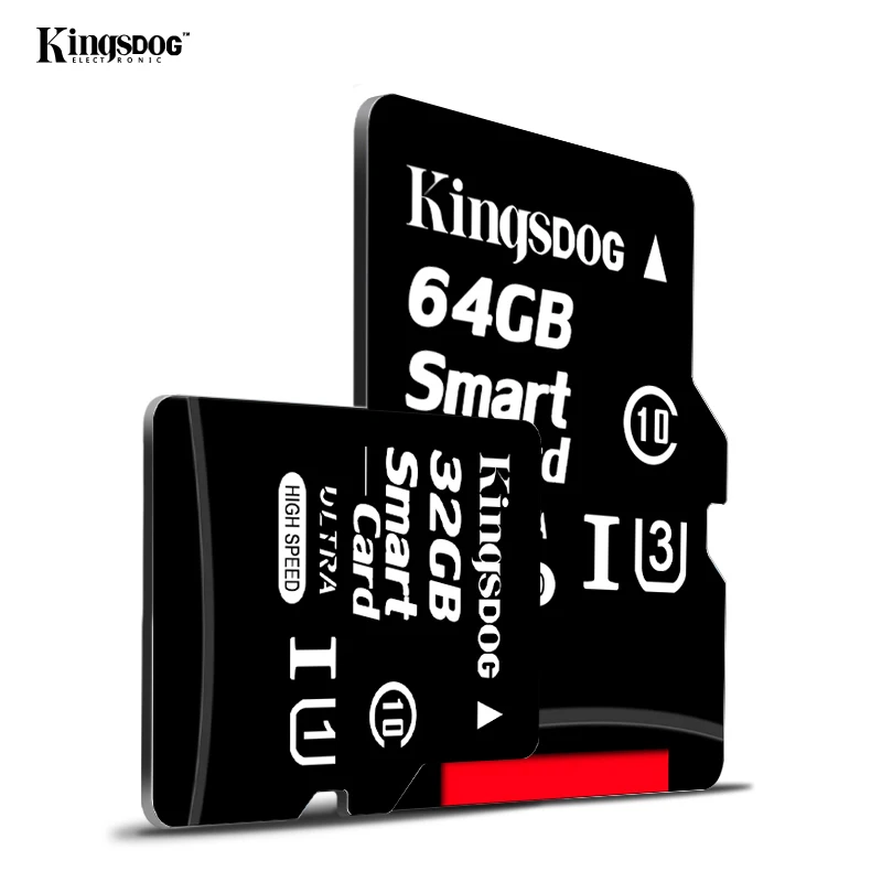 KINGSDOG Высокое качество Micro SD карта 32 Гб 64 класс 10 C10 UHS TF/SD карты 16 флэш 8 ГБ 4