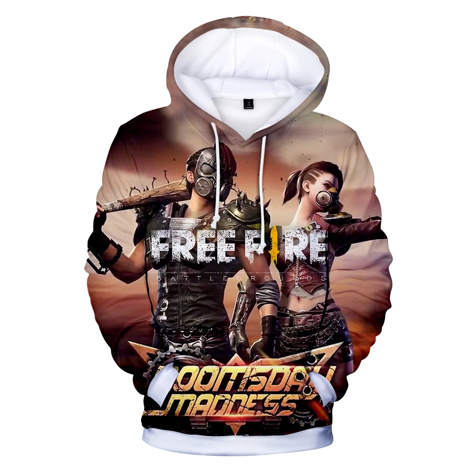 Novelty Shooting Game free fire 3D Print Hoodies in Men's Hoodie Sweatshirts High Quality Streetwear Pullover Women's Cap Tops |