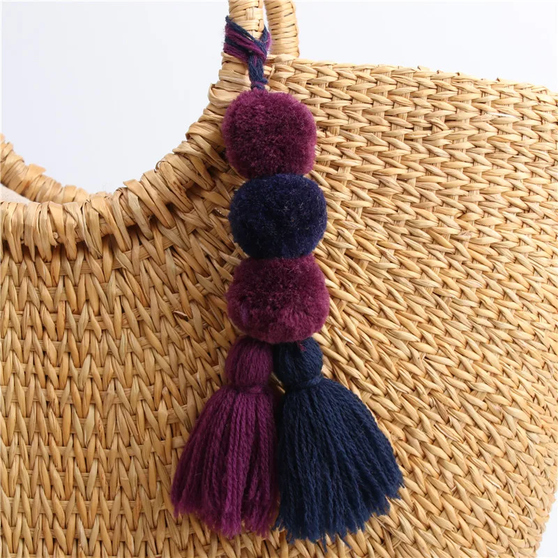 E1595 1 шт. помпоны брелок большие брелоки с кисточками для женщин Сумка Подвески ювелирные изделия брелок ювелирные изделия дропшиппинг - Цвет: E1595