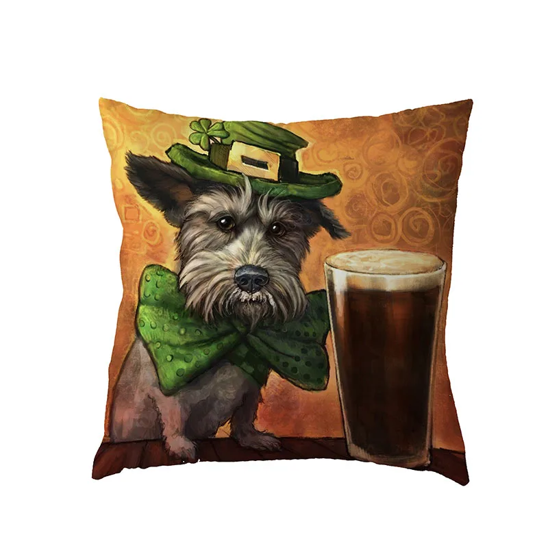 Милый золотой ретривер Шнауцер наволочка 45*45 см французский чехол для бульдога