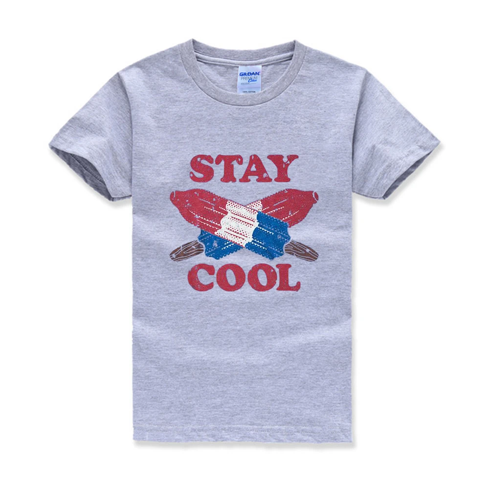Рубашка с надписью Stay Cool 4 июля Детская рубашка в американском стиле футболка