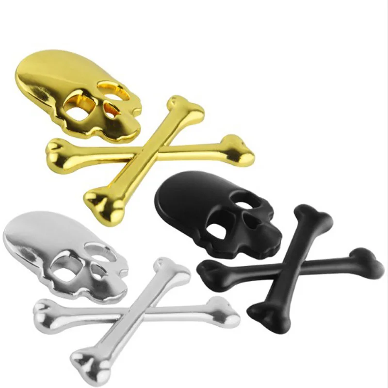 Автомобильная наклейка 2 шт Череп декоративная стикер DIY боковое отверстие