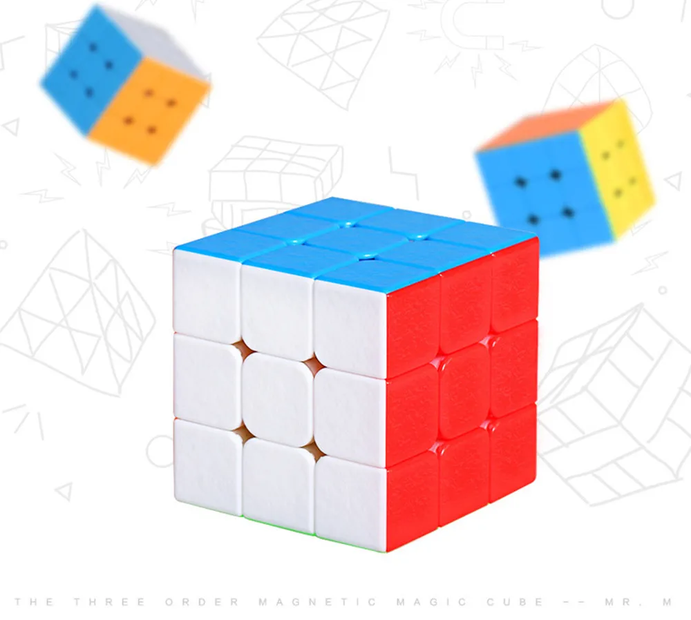 Магнитный куб Shengshou 3x3x3 мистер м извивающаяся головоломка игрушка красочные