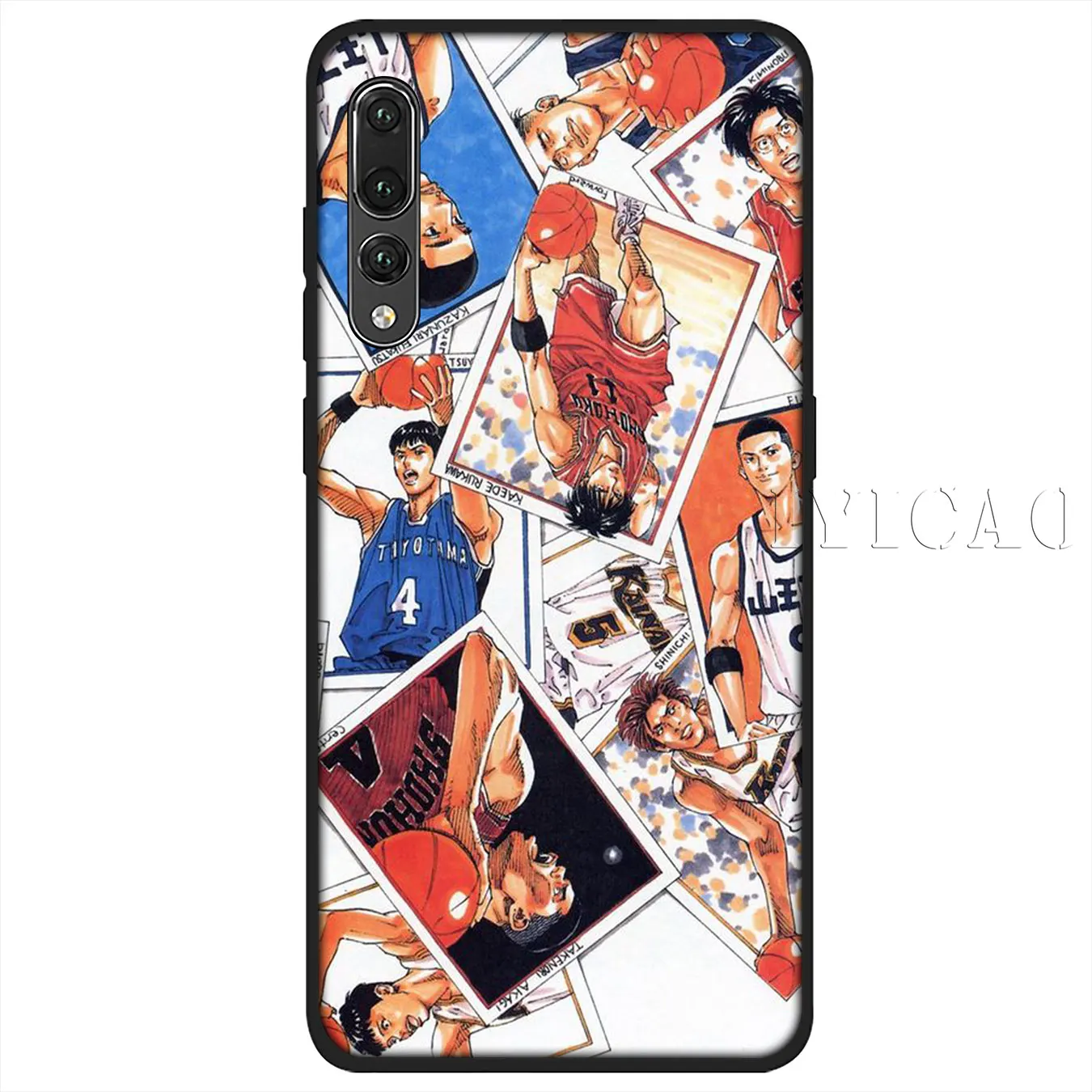 IYICAO SLAM DUNK Soft Silicone Phone Case for Huawei P30 P20 Pro P10 P9 P8 Lite Mini 2017 2016 P smart Z 2019 TPU Black Cover |