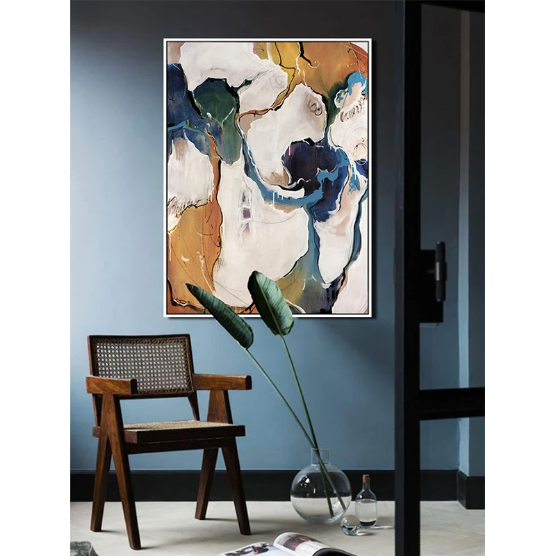 100% ручная роспись абстрактные цветы искусство картина маслом на холсте