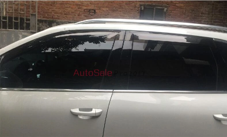 Для Porsche Cayenne 2011 2012 2013 клей 4 двери, окна козырек Vent Оттенки Солнце Дождь гвардии 4 шт