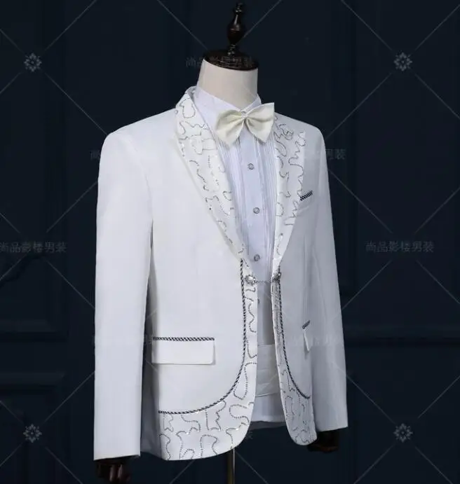 Пайетка сценическая одежда для мужчин костюм с брюками 2020 мужские свадебные