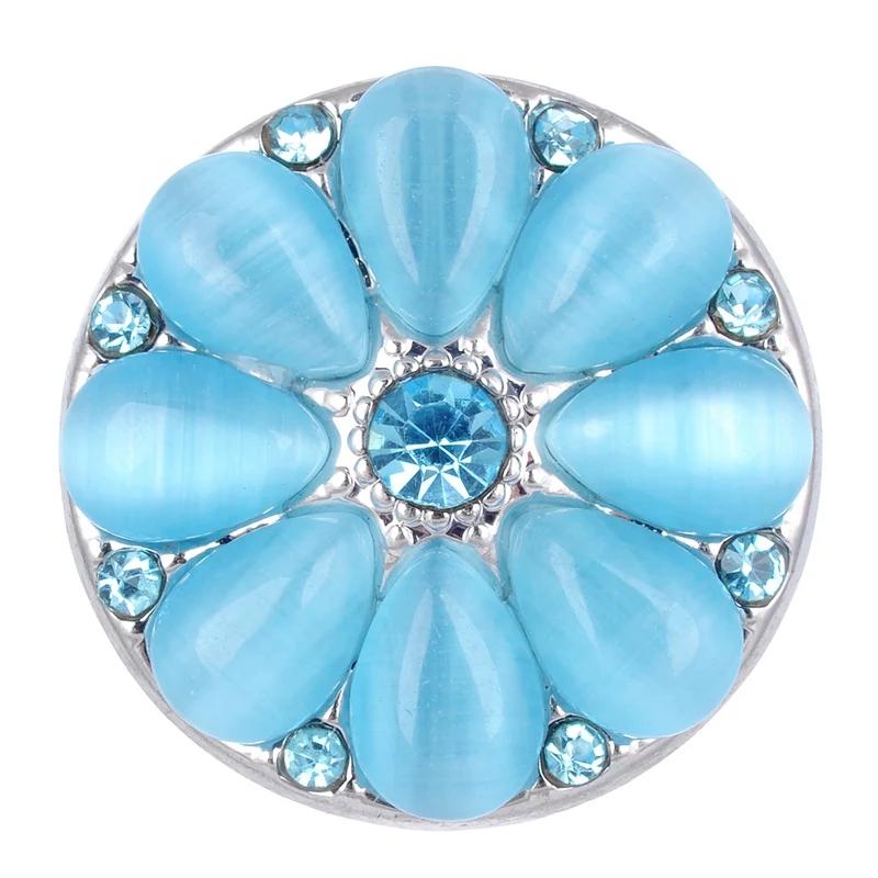 Y Светильник с синим дизайном оснастки кнопки 18 мм Оснастки шармы подходят имбирь защелки ювелирные изделия Vn-1981 - Окраска металла: Y