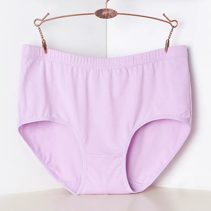 10pcs Violet 10 шт./лот ropa interior femenina удобное Впитывающее пот хлопковое нижнее белье женские трусики размера плюс 7XL нижнее белье - Цвет: 10pcs Violet