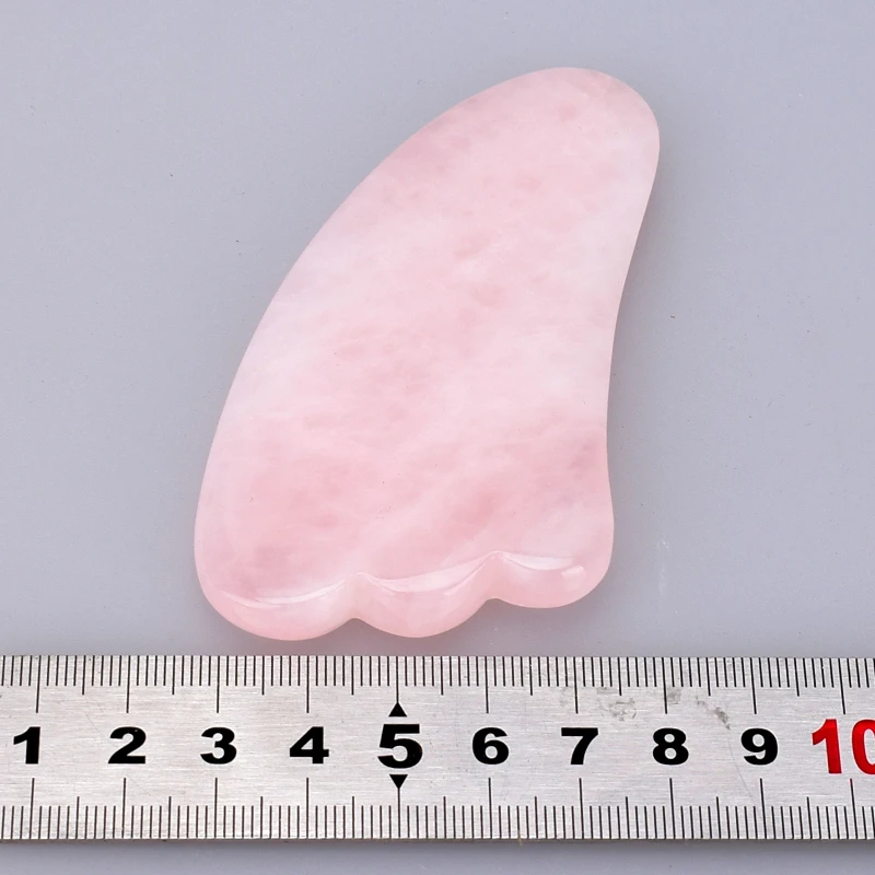 Традиционный скребок для массажа Gua Sha из розового кварца уход за кожей Инструмент для иглоукалывания соскабливание лица массаж спины шеи