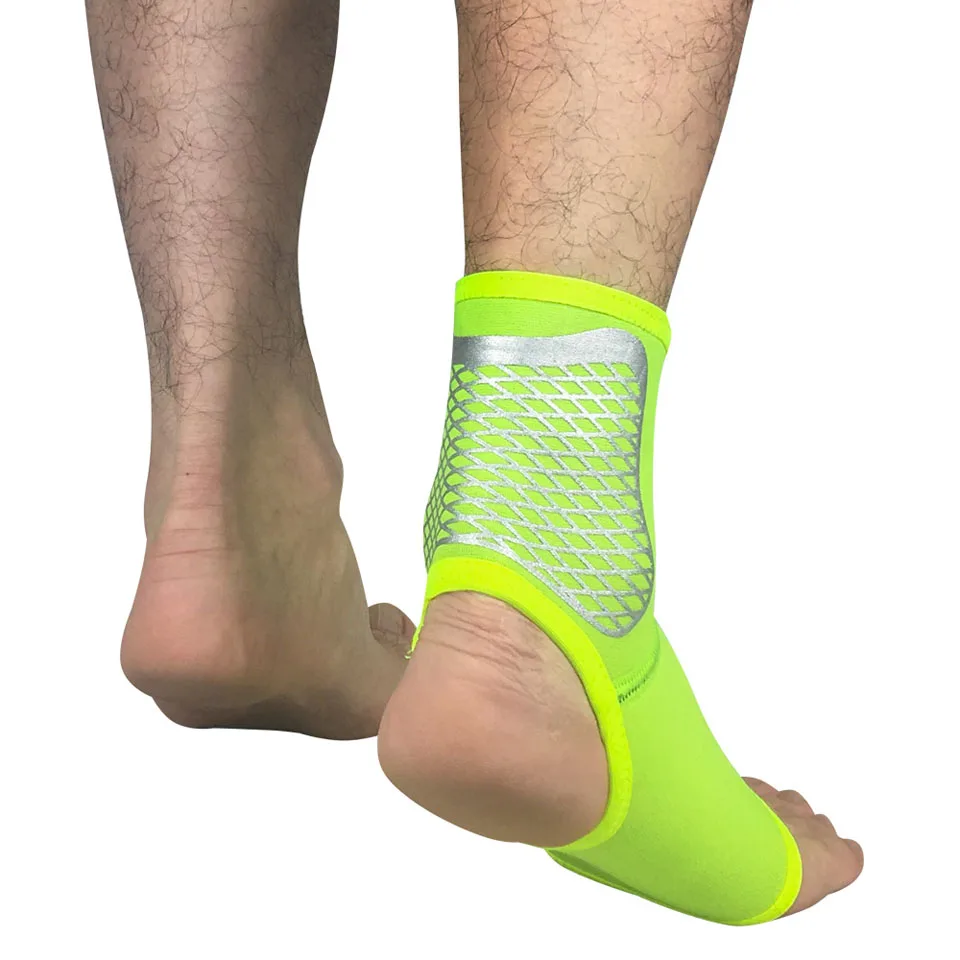GOBYGO 1PCS Sports Ankle Support Elastic Ankle Brace Guard Foot Protector Basketball Football Taekwondo Ankle Protection - Color: Green