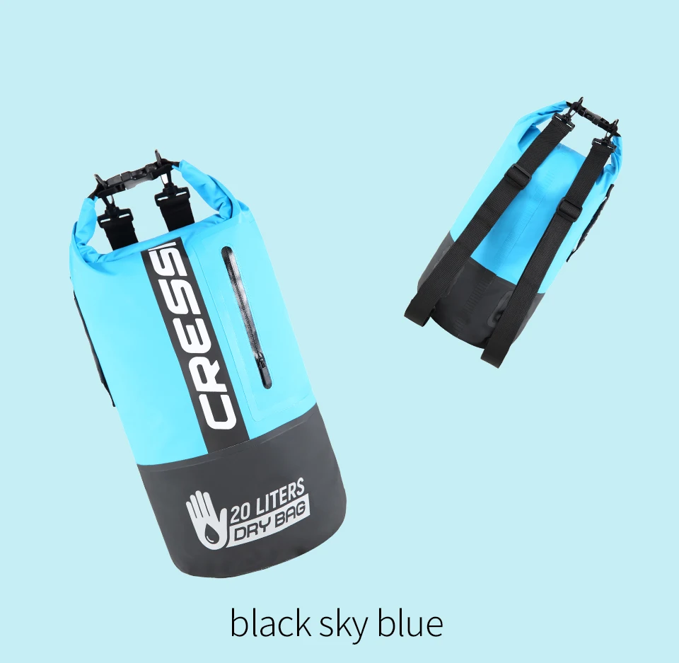 Cressi 20L сухая Сумка премиум-класса, рюкзак для дайвинга, снаряжение для дайвинга, водонепроницаемая сумка большого объема для подводного плавания, дайвинга, дрейфующих лодок