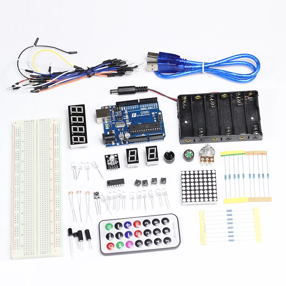Для Arduino Стартовые наборы базовые Обучающие детали для Funduino совместимы с UNO MB 102