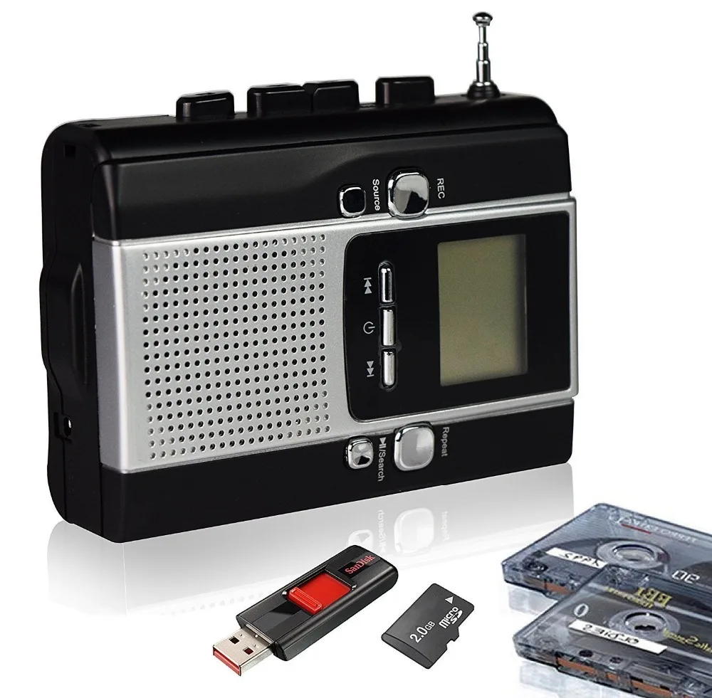 Портативный магнитола Регистраторы кассеты и радио Mp3 конвертер с голосом Запись