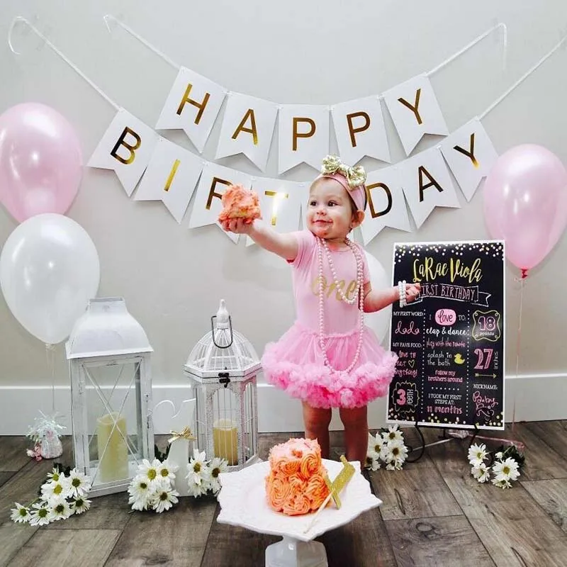 

8Season Paper Letter Happy Birthday Banner 18inch Aluminum Foil balloon Kids Baby Shower balls Birthday Party Decorations