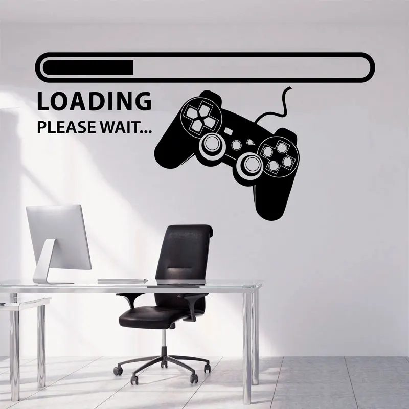 Наклейка на стену геймер Xbox контроллер загрузки игровые наклейки домашний Декор