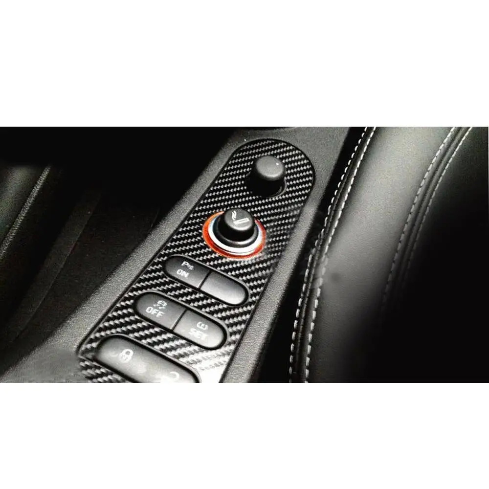 Автомобильные наклейки из углеродного волокна 4D для центральной кнопки